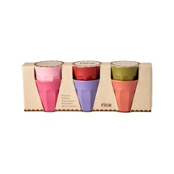 Rice - Melamine Cups - Assorted Solid Colors - Medium