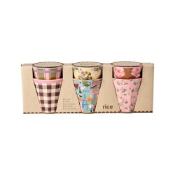 Rice - Melamine Cups with Bon Vivant Prints - Medium - 250 ml