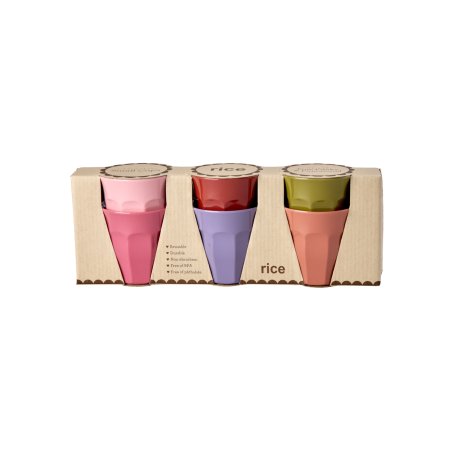 Rice - Melamine Cups - Assorted Solid Colors - Small - 160 ml