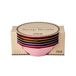 Rice - Melamine Soup Bowl - Assorted Solid Colors - 600 ml