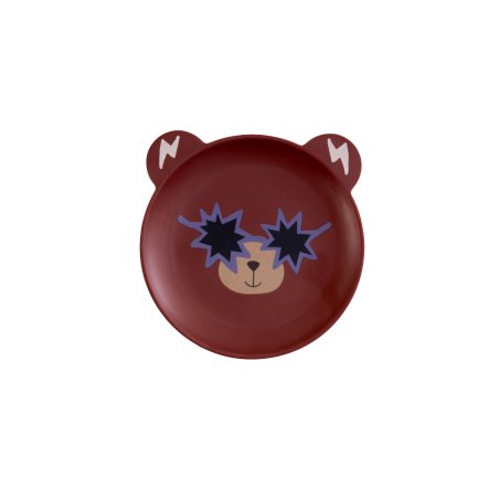 Rice - Kids Plate - Bear Print - Mat Finish