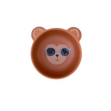 Rice - Melamine Kids Bowl with Monkey Print - Mat Finish - 350 ml