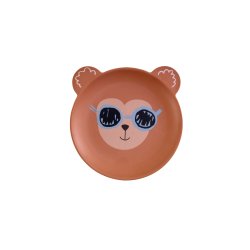 Rice - Kids Plate - Monkey Print - Mat Finish