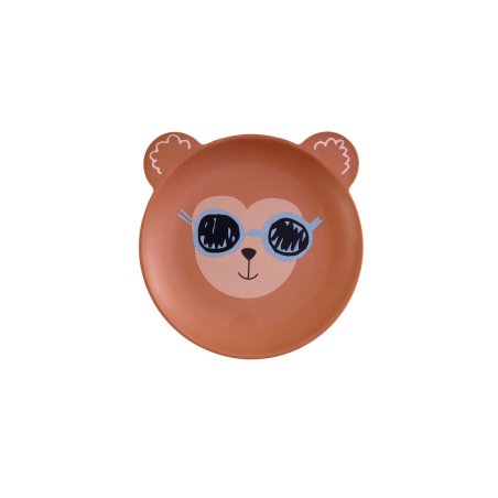 Rice - Kids Plate - Monkey Print - Mat Finish