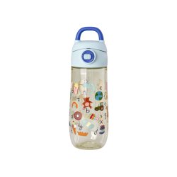 Rice - Kids Drinking Bottle - Plastic with ABC Print - Blue - 550 ml (PLBOT-SABC)