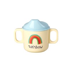 Rice - Melamine 2 Handle Baby Cup with ABC Print - Blue - 250 ml