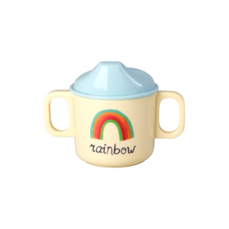 Rice - Melamine 2 Handle Baby Cup with ABC Print - Blue - 250 ml