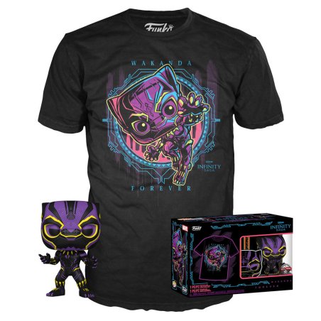 MARVEL- Booble Head POP N° xx - Black Panther + T-shirt (S)