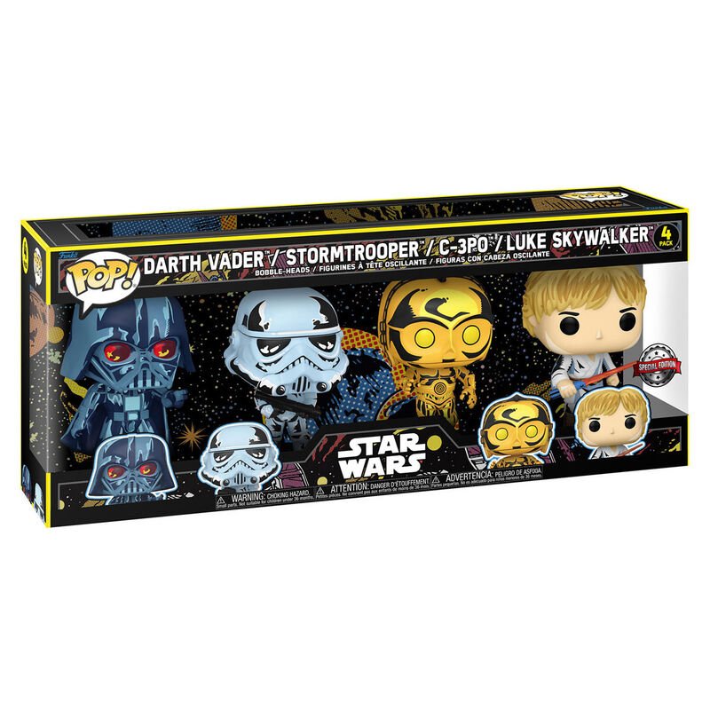 Star Wars pack 4 figurines POP! Movies Vinyl Retro Series 9 cm