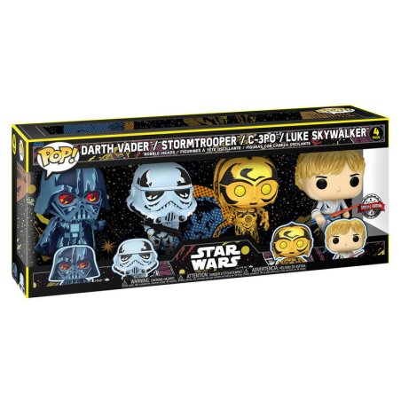 Star Wars pack 4 figurines POP! Movies Vinyl Retro Series 9 cm