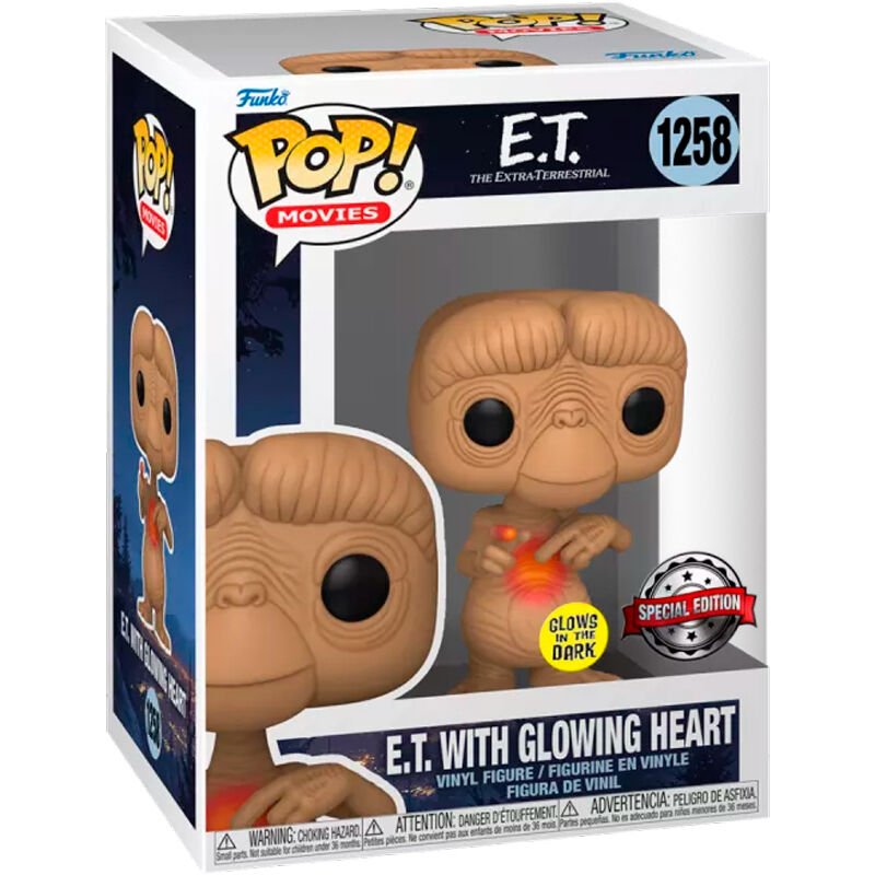 E.T. 40th Anniversary POP! Movies Vinyl figurine E.T. w/heart (Glow-in-the-Dark) 9 cm