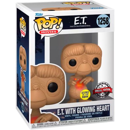 E.T. 40th Anniversary POP! Movies Vinyl figurine E.T. w/heart (Glow-in-the-Dark) 9 cm