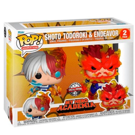 My Hero Academia pack 2 POP! Vinyl figurines Endeavor & Todoroki 9 cm