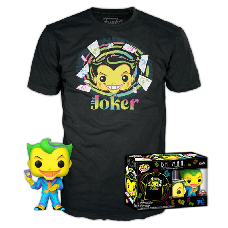 Funko Pop! & Tee: DC Comics - The Joker (Blacklight) - S