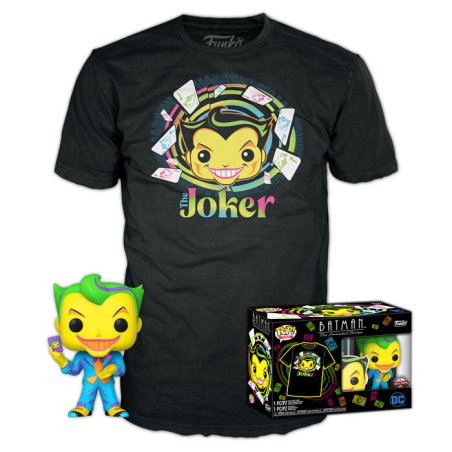 Funko Pop! & Tee: DC Comics - The Joker (Blacklight) - S