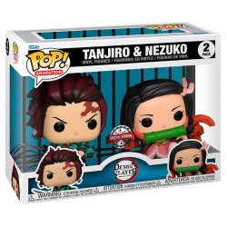 Demon Slayer: Kimetsu no Yaiba pack 2 POP! Animation Vinyl figurines Tanjiro & Nezuko cm