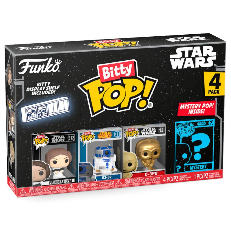 Star Wars pack 4 figurines Bitty POP! Vinyl Leia 2,5 cm