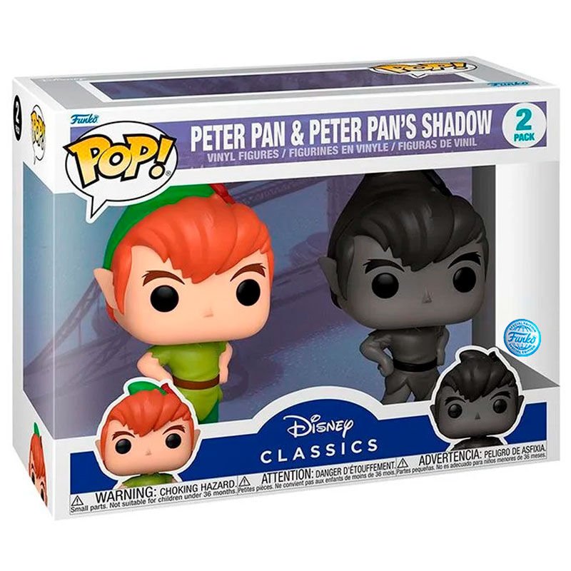 Disney Peter Pan pack 2 POP! Vinyl figurines Peter Pan w/Shadow 9 cm