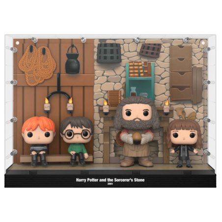 Harry Potter pack 4 POP Moments Deluxe Vinyl figurines Hagrid's Hut 9 cm