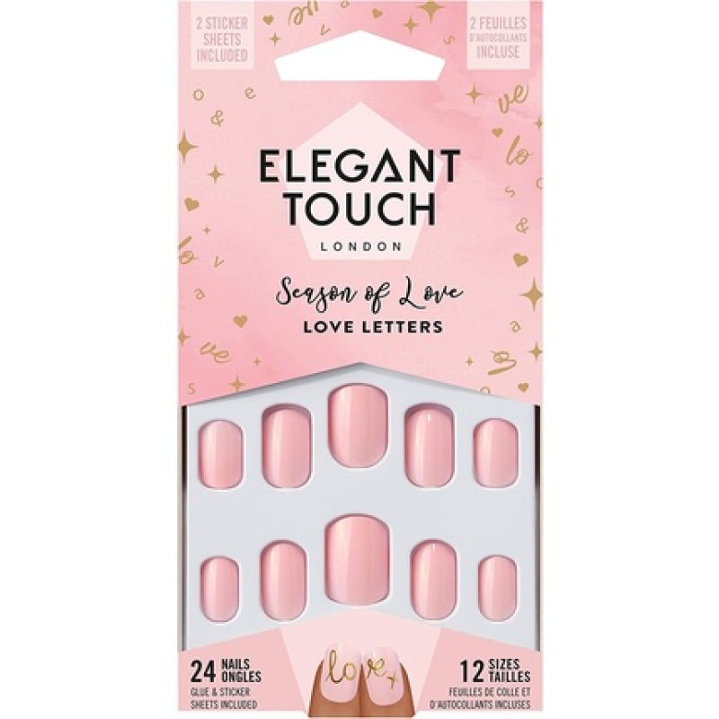 Elegant Touch Season of Love Love Letters False Nails 12 Sizes