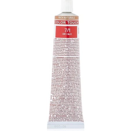 Wella Colour Touch Demi-Permanent Hair Colour 7/1 Medium Blonde Ash 60ml