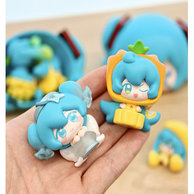 HATSUNE MIKU - Dopamine Qface - Blind Box 4 Set de 3 Figurine