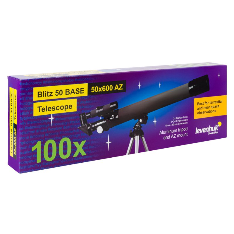 Levenhuk Blitz 50 Base Réfracteur 100x Gris