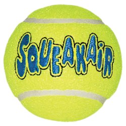 Kong - Airdog Squeakair Tennisball 3-pack XS - Yellow - 4 cm