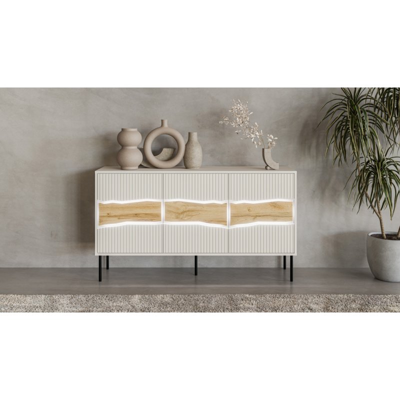 Cama INSERTO 3D chest of drawers 143.5x40x80 cashmere LED