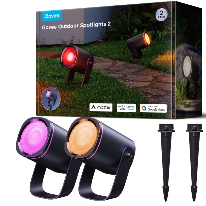 Govee RGBICWW Outdoor Spotlights