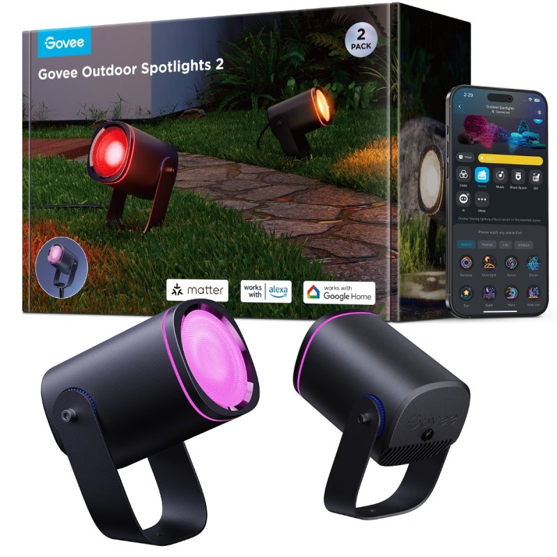 Govee RGBICWW Outdoor Spotlights
