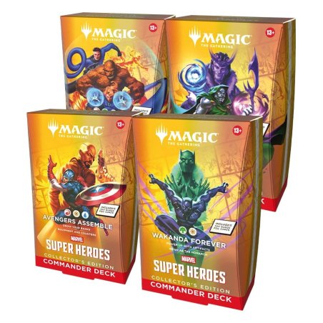 Magic the Gathering Marvel Super Heroes Collector's Edition Commander Decks Case (4) english