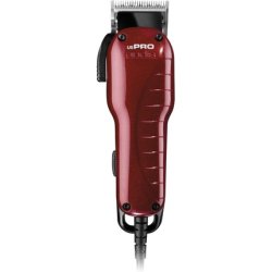 Andis 66220 US-1 PRO Adjustable Blade Hair Clipper with 6 Attachments - Red