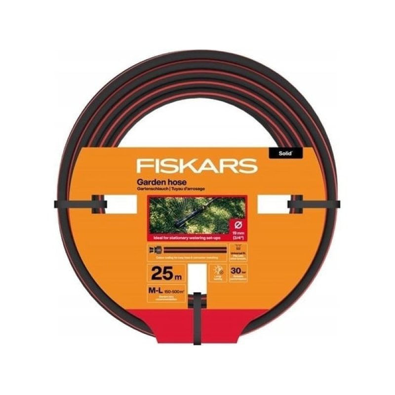 Fiskars - Solid garden hose 19mm (3/4”) 25m
