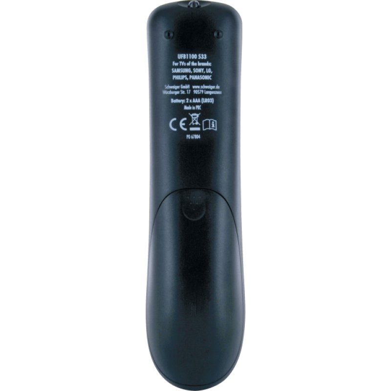 Schwaiger UFB1100 533 télécommande IR Wireless DVD/Blu-ray, TV, Tuner TV, Boitier décodeur TV Appuyez sur les boutons