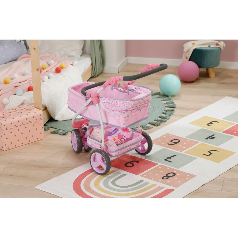 BABY born Deluxe Pram Flowers Landau de poupée