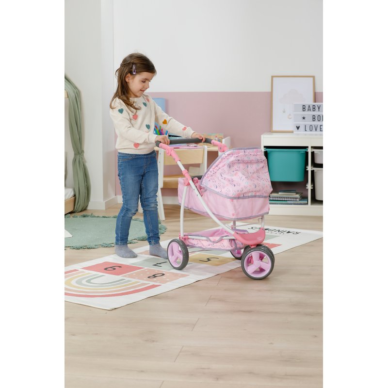 Zapf Baby born Deluxe Puppenwagen Blumen