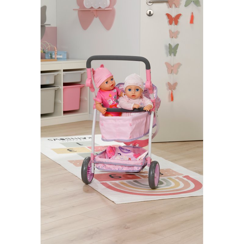 Zapf Baby born Deluxe Puppenwagen Blumen