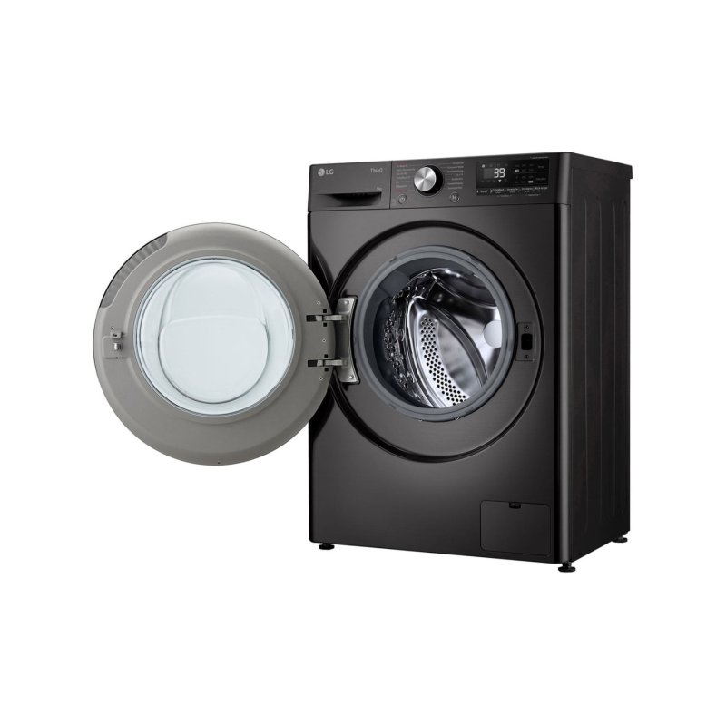 LG F2V7SLIM9B washing machine Front-load 9 kg 1200 RPM Black