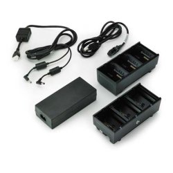 Zebra 3-Slot Battery Charger Connected via Y Cable - Batterieladegerät - Ausgangsanschlüsse: 3 - Großbritannien