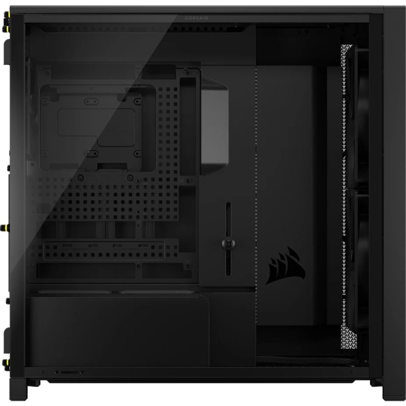 Corsair FRAME 5000D Wood RS PC-Gehäuse, Midi-Tower, E-ATX, Tempered Glass - inklusive 3x Lüfter, schwarz, Holz