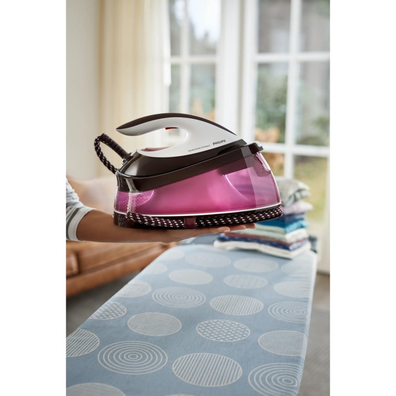 Philips GC7842/40 steam ironing station 2400 W 1.5 L SteamGlide Plus soleplate Purple, White