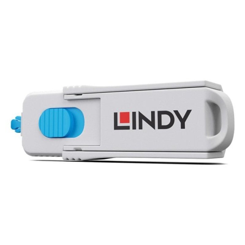 Lindy HDMI Port Blocker Kit, Blue (1x Key, 4x Locks)