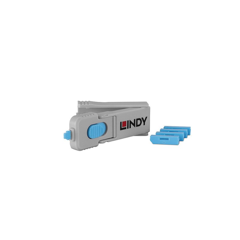 DisplayPort-Port-Schlüssel mit 4 Schlössern (Code Blau)
