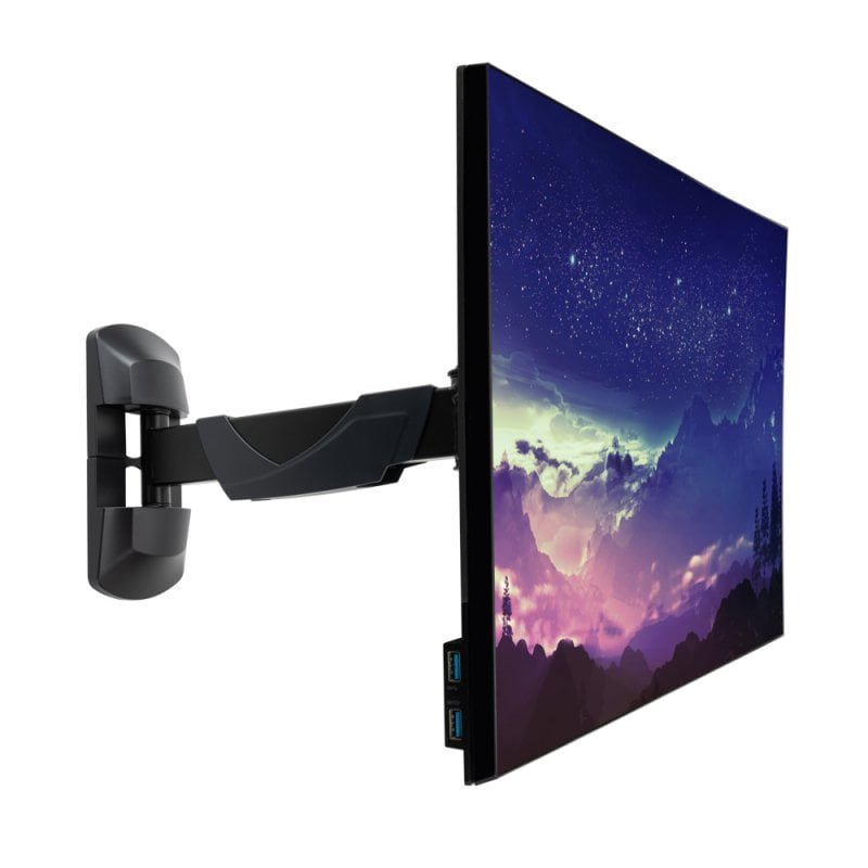 Starre Wandhalterung für ein Display (schwarz, für Monitore bis 66 cm (26"))