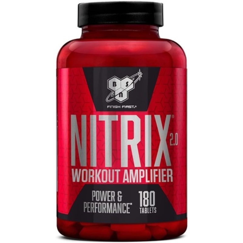 BSN Nitrix 2.0 Performance Enhancing Supplement with Creatine Monohydrate, L-Citrulline, Niacin, Black Pepper and
