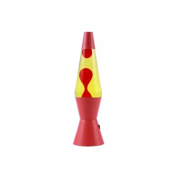 iTotal - Spaceship LED Lava Lamp - Pink base, yellow liquid and red wax (XL3333)