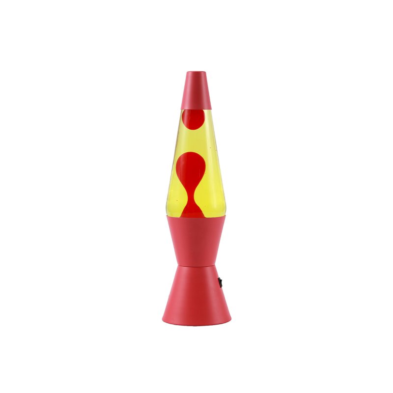 iTotal - Spaceship LED Lava Lamp - Pink base, yellow liquid and red wax (XL3333)