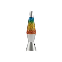 iTotal - Spaceship LED Glitter Lamp - Silver base and rainbow glitter (XL3340)