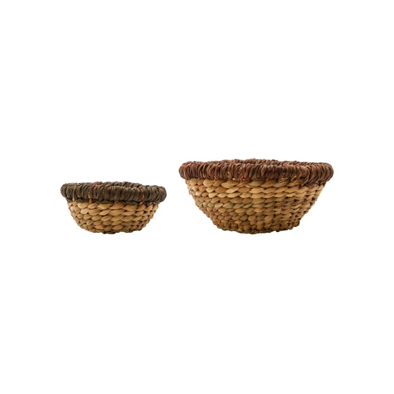 House Doctor - HDLogan Basket - Nature/French roast/Mulberry